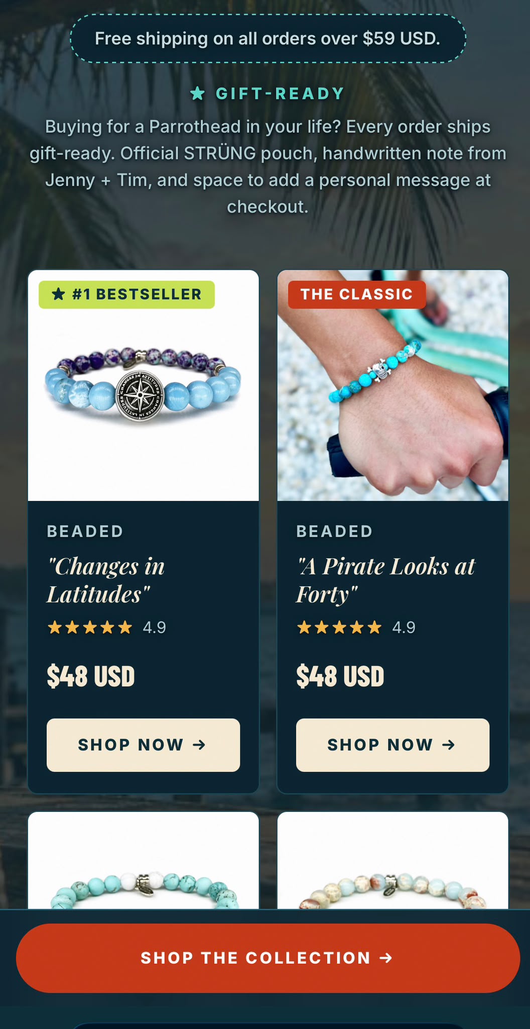 STRÜNG Changes in Latitudes product collection landing page